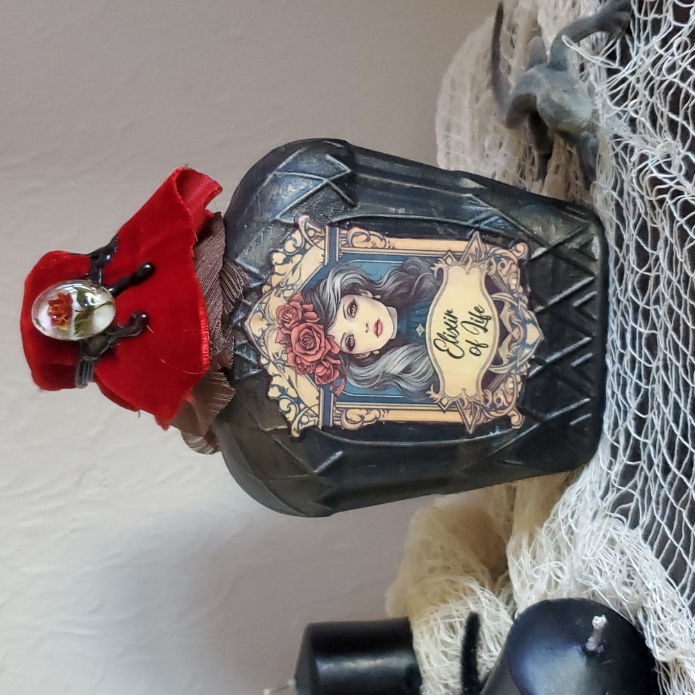 Elixir of Life Handmade Halloween Potion Bottle